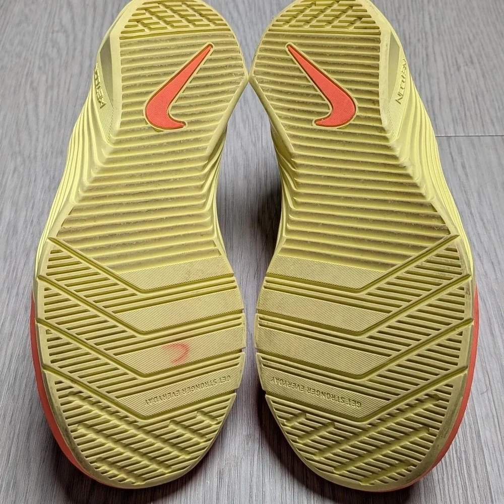 Nike Metcon 6 Women's Size 5.5 Training Shoes - Orange/Yellow AT3160-800